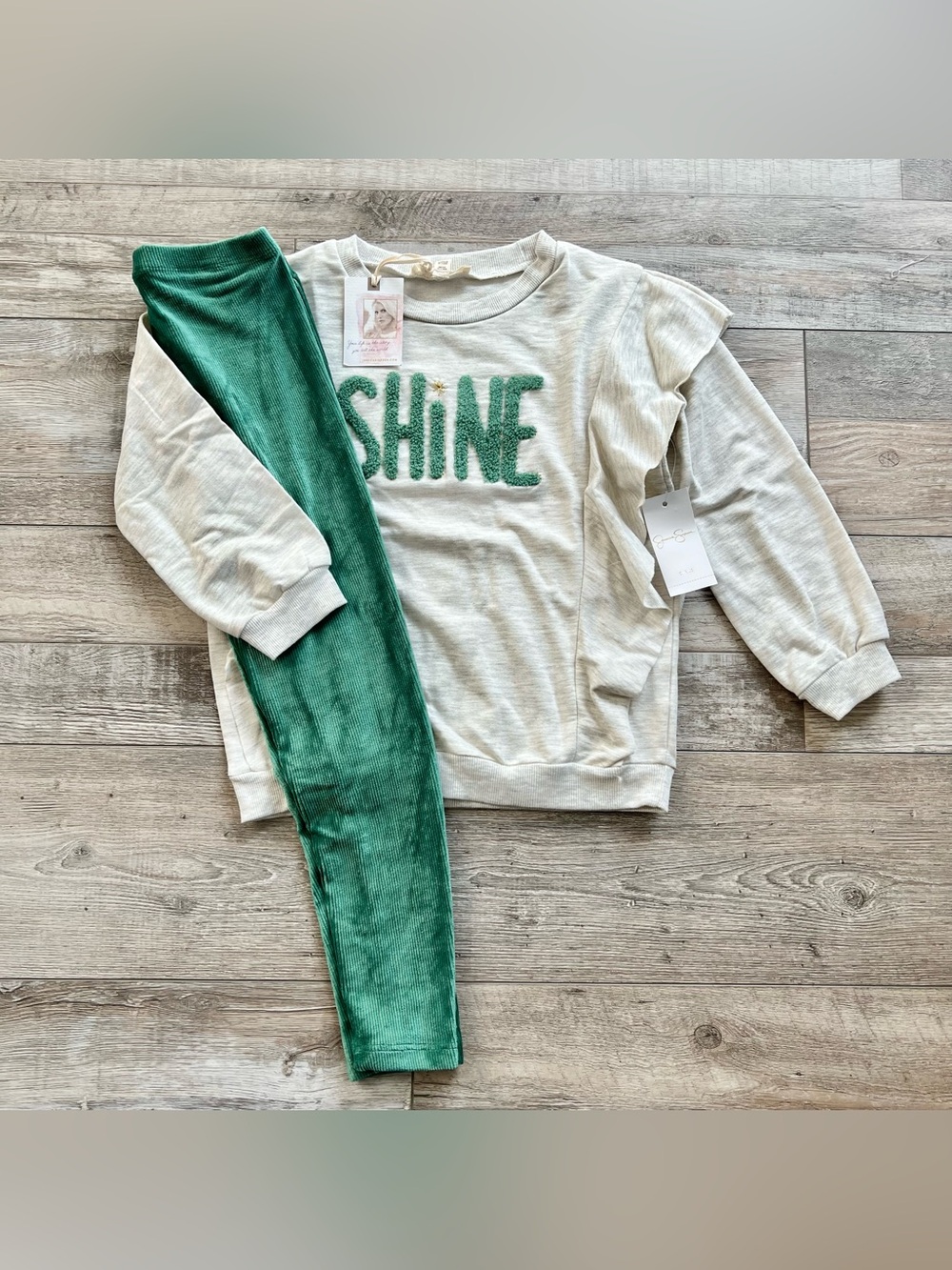NWT Jessica Simpson Girls Shine Sweater Set Size 6X